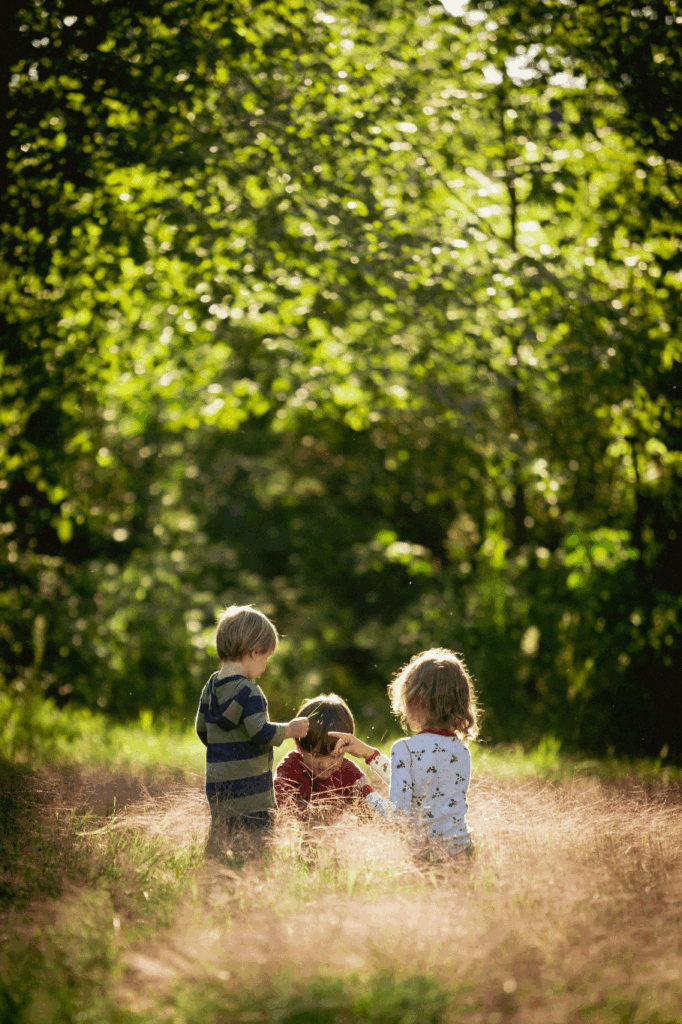 Children playing outdoors